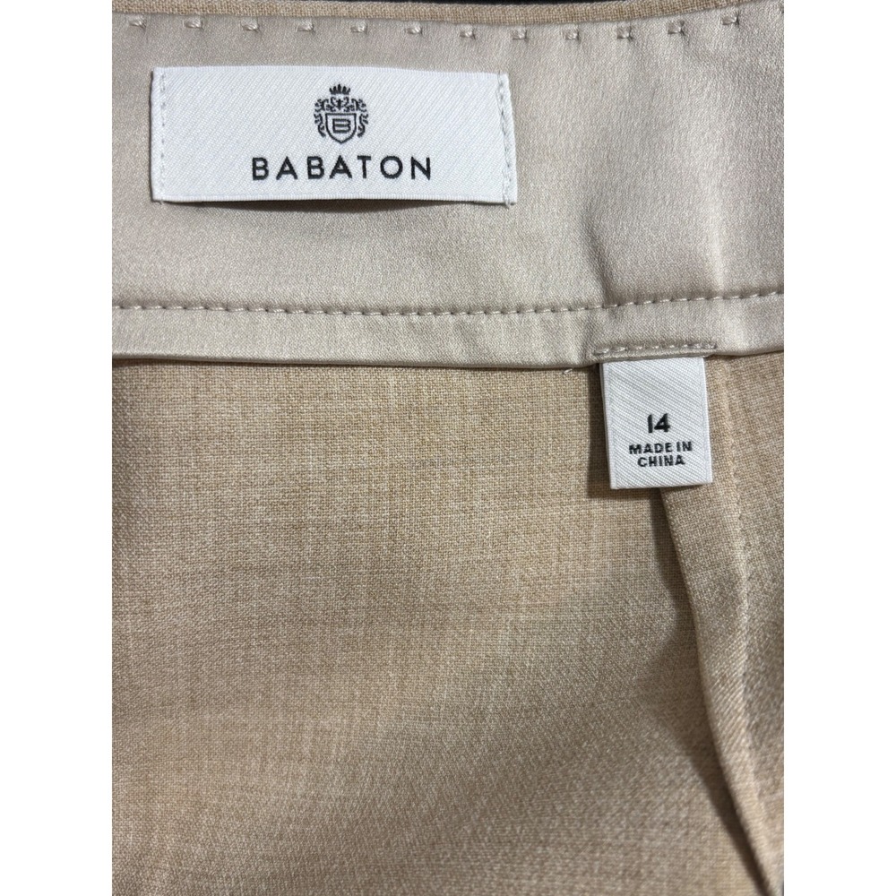 Babaton Beige Wrap‎ Mini Skirt with Pocket - Women's Size 14 - Picture 8 of 9
